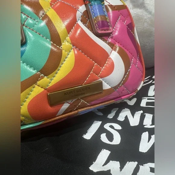 NWT Kurt Geiger XS Kensington Bead Charm Swirl Crossbody Bag - Picture 12 of 14